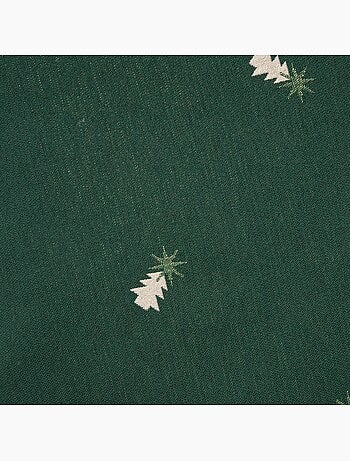 Conjunto 2 capas de almofada natal pinheiros, fio dourado, algodão - gamusi.
