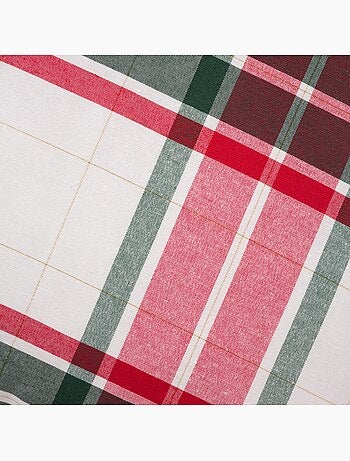 Conjunto 2 capas de almofada natal tartan, fio dourado, algodão - gamusi.