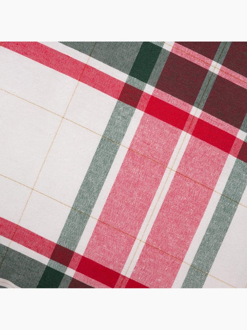 Conjunto 2 capas de almofada natal tartan, fio dourado, algodão - gamusi. - Kiabi