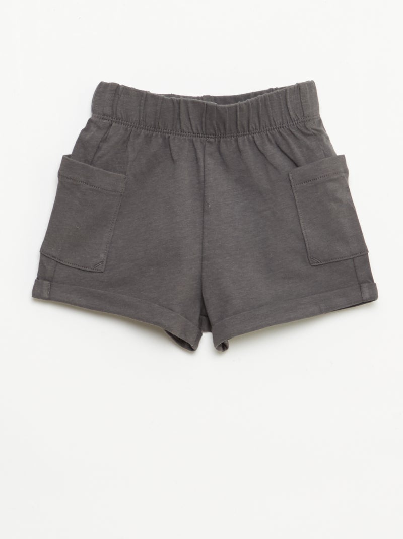 Conjunto 2 peças calções + T-shirt Bege - Kiabi
