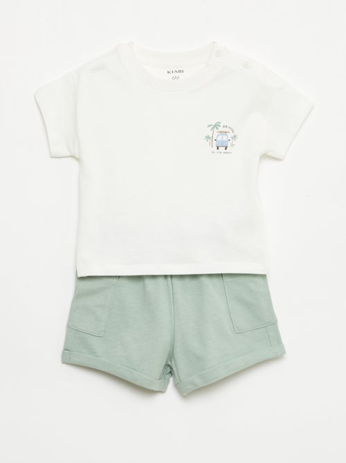 Conjunto 2 peças calções + T-shirt - Kiabi