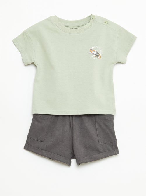 Conjunto 2 peças calções + T-shirt - Kiabi