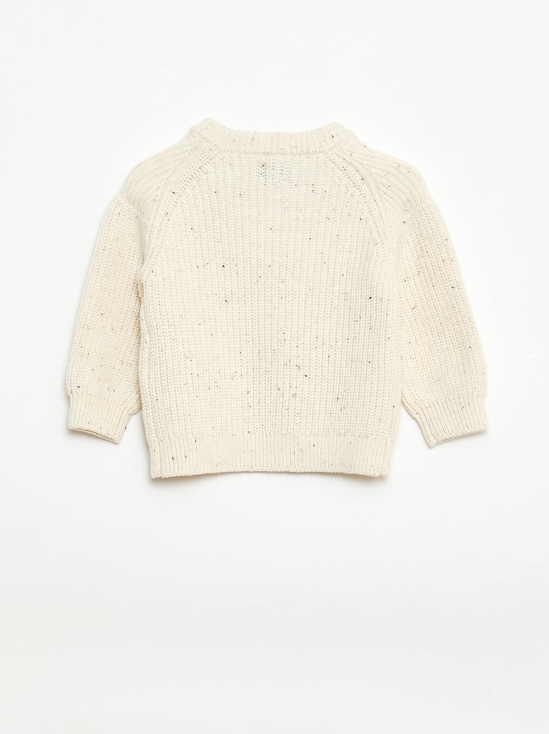 Conjunto 2 peças em malha mesclada Branco - Kiabi