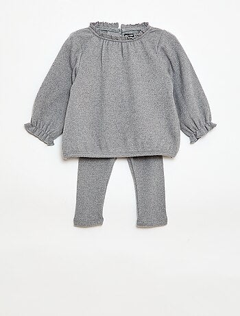 Conjunto 2 peças em malha suave
