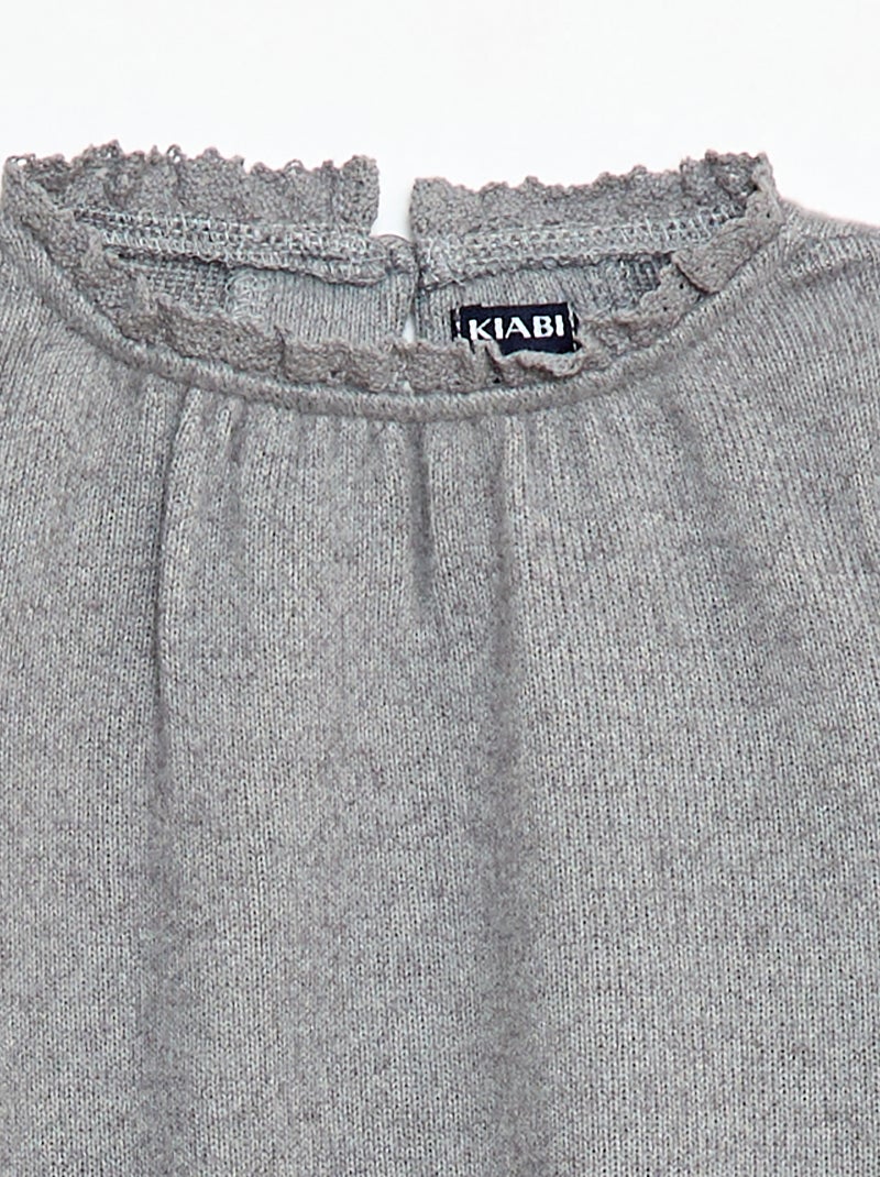Conjunto 2 peças em malha suave Cinza - Kiabi