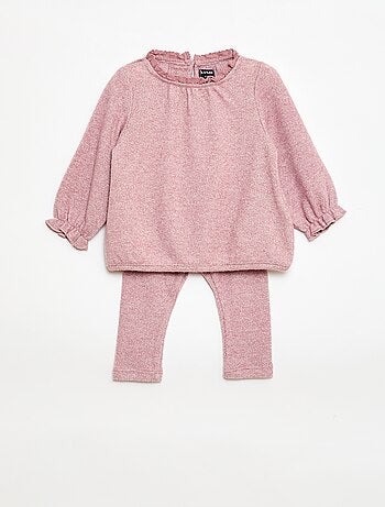 Conjunto 2 peças em malha suave