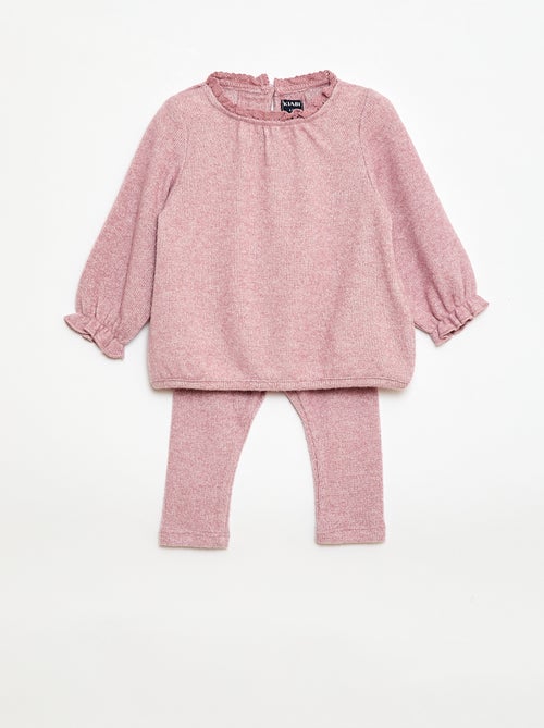 Conjunto 2 peças em malha suave - Kiabi