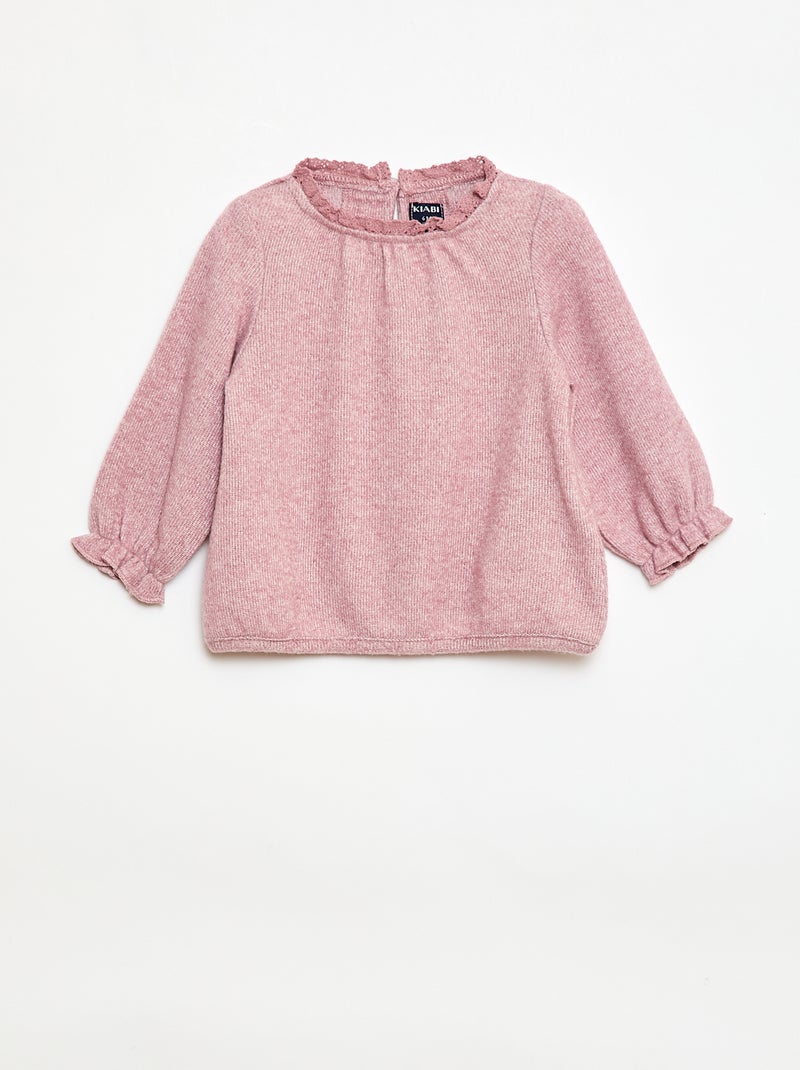 Conjunto 2 peças em malha suave Rosa - Kiabi