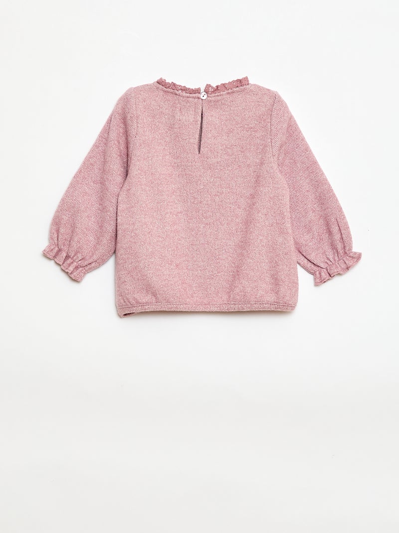 Conjunto 2 peças em malha suave Rosa - Kiabi