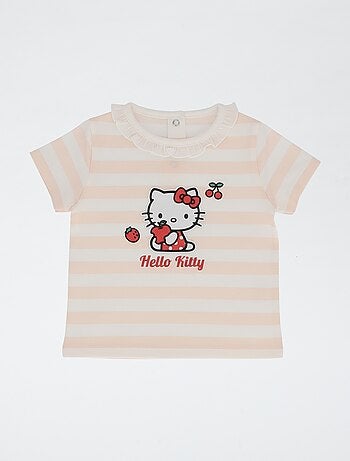 Conjunto 2 peças macacão curto + T-shirt super 'Hello Kitty'