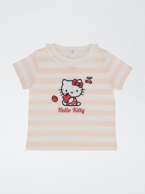 Conjunto 2 peças macacão curto + T-shirt super 'Hello Kitty' - Kiabi