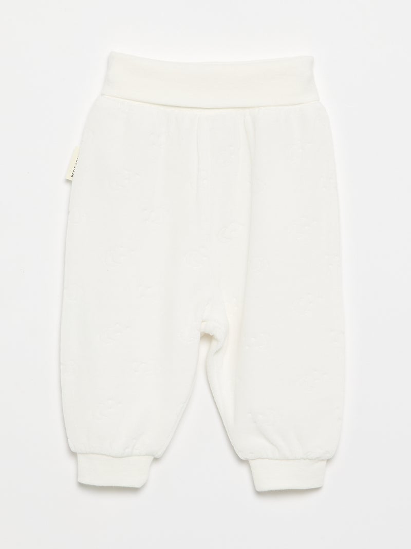 Conjunto +2 peças 'Petit Béguin' - cardigan + calças Branco - Kiabi