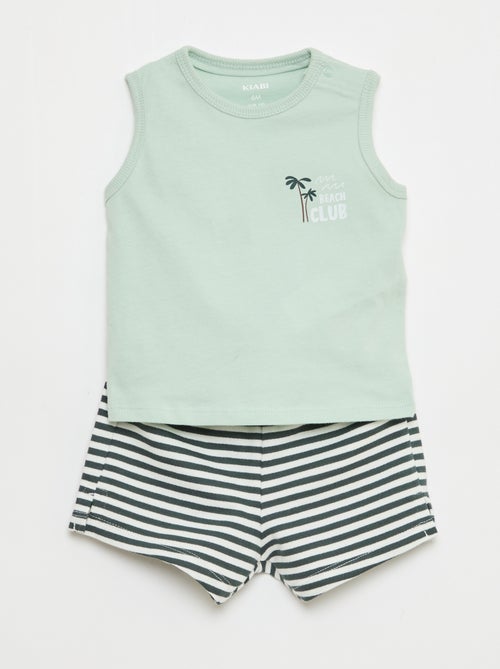 Conjunto 2 peças regata + calção - Kiabi