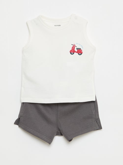 Conjunto 2 peças regata + calções - Kiabi