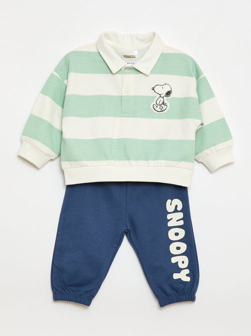 Conjunto 2 peças 'Snoopy' Sweatshirt + calças de jogging - Kiabi