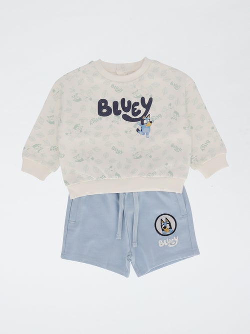Conjunto 2 peças sweat + calções 'Bluey' - Kiabi
