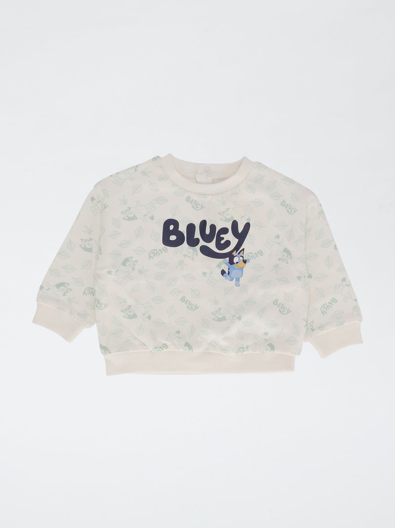 Conjunto 2 peças sweat + calções 'Bluey' Branco - Kiabi