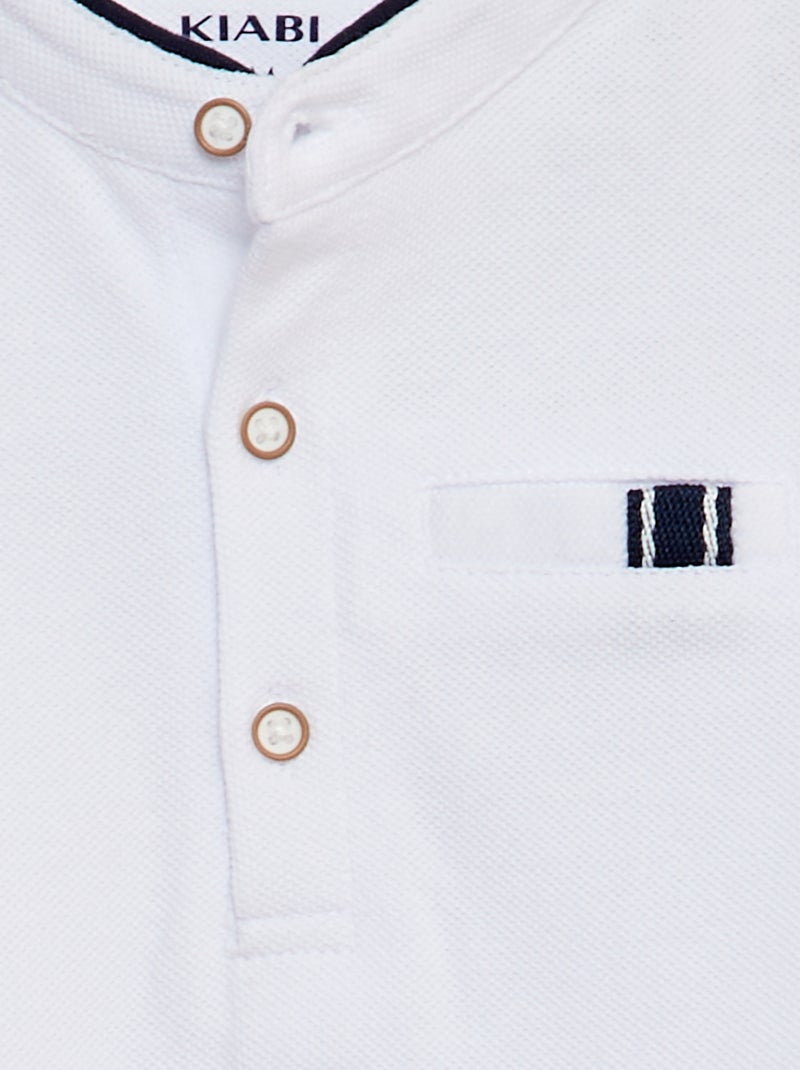 Conjunto 2 peças t-shirt estilo polo + calções em sarja - 2 peças BEGE - Kiabi