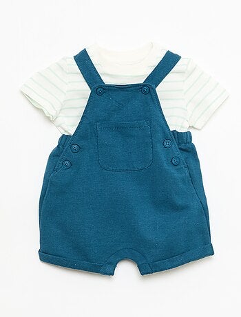 Conjunto 2 peças T-shirt + jardineira short