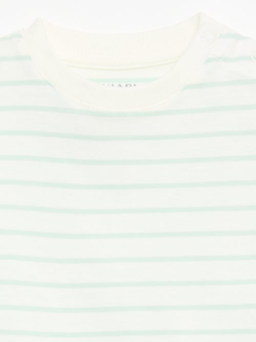 Conjunto 2 peças T-shirt + jardineira calções - Kiabi