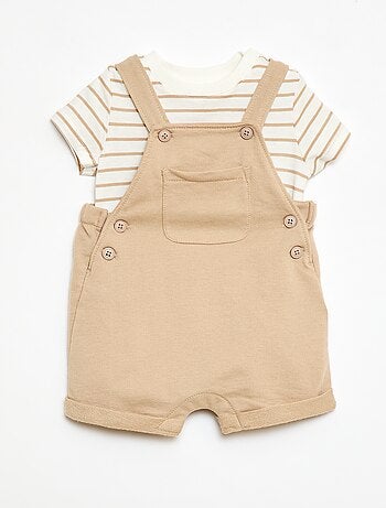 Conjunto 2 peças T-shirt + jardineira short