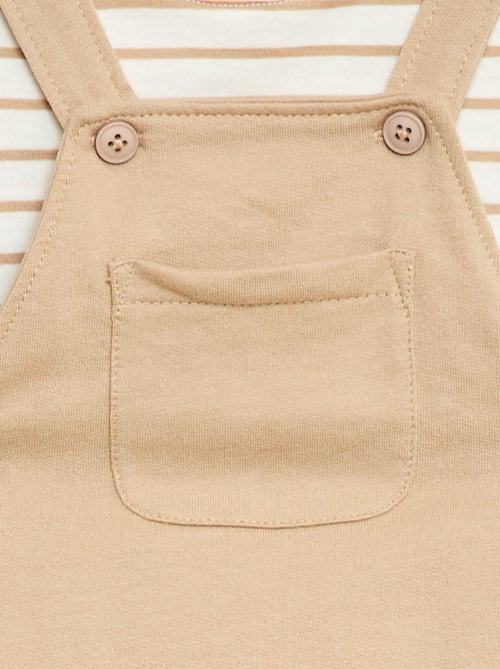 Conjunto 2 peças T-shirt + jardineira shorts - Kiabi