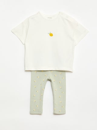 Conjunto 2 peças T-shirt + leggings