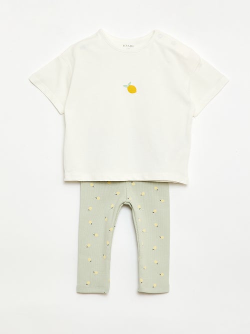 Conjunto 2 peças T-shirt + leggings - Kiabi