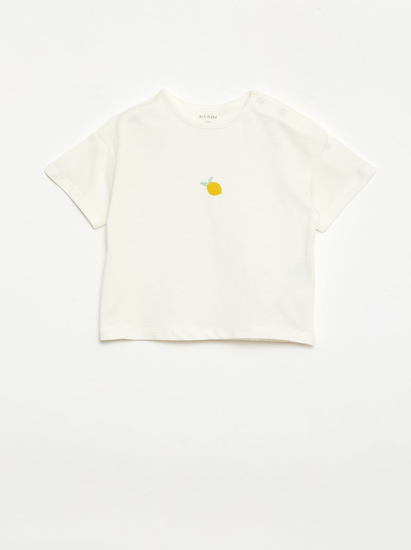 Conjunto 2 peças T-shirt + leggings Amarelo - Kiabi
