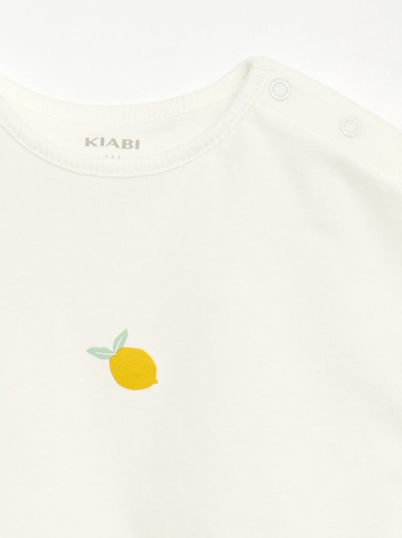Conjunto 2 peças T-shirt + leggings Amarelo - Kiabi
