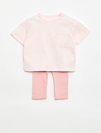 Conjunto 2 peças T-shirt + leggings