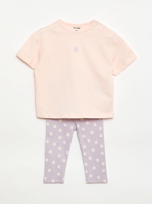 Conjunto 2 peças T-shirt + leggings - Kiabi