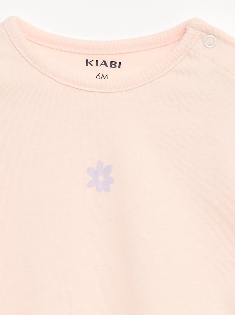 Conjunto 2 peças T-shirt + leggings Violeta - Kiabi