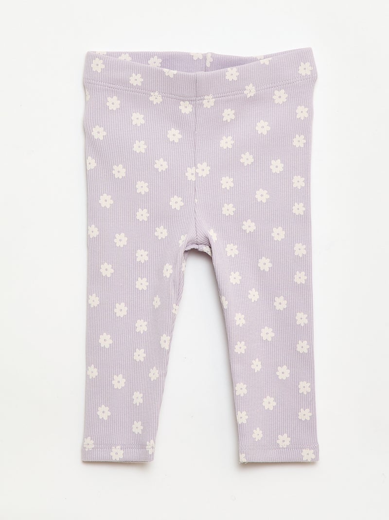 Conjunto 2 peças T-shirt + leggings Violeta - Kiabi