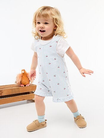 Conjunto 2 peças T-shirt + macacão curto