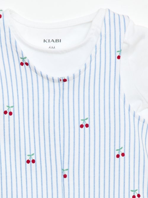 Conjunto 2 peças T-shirt + macacão curto - Kiabi