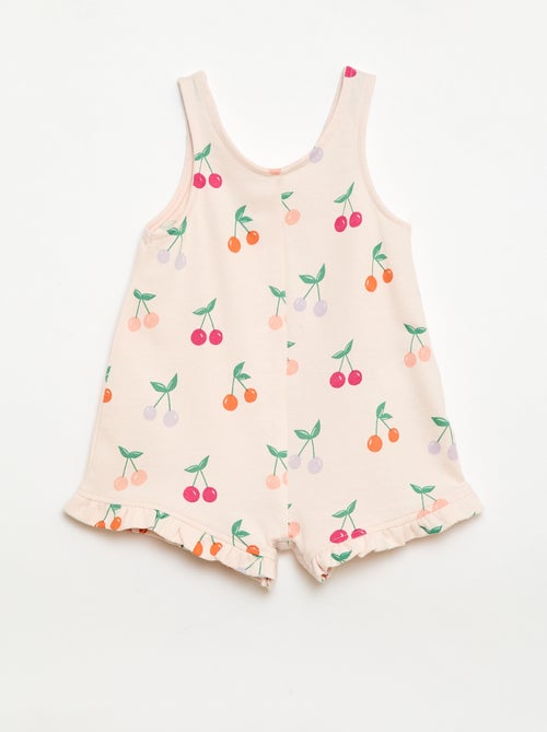 Conjunto 2 peças T-shirt + macacão curto - Kiabi