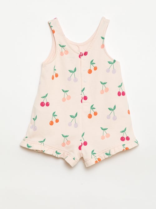 Conjunto 2 peças T-shirt + macacão curto - Kiabi