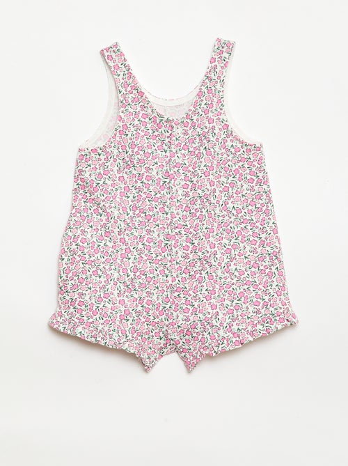 Conjunto 2 peças T-shirt + macacão curto - Kiabi