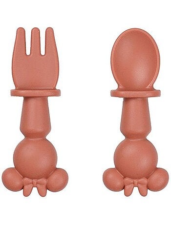 Conjunto 2 utensílios de silicone thermobaby disney baby minnie