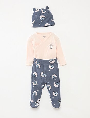 Conjunto 3 peças body + leggings + gorro 'Disney'