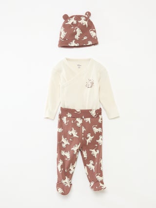 Conjunto 3 peças body + leggings + gorro 'Disney'