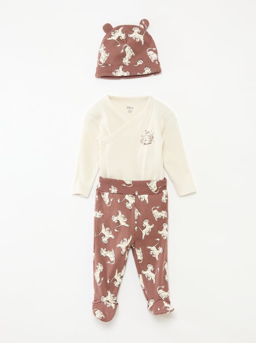 Conjunto 3 peças body + leggings + gorro 'Disney' - Kiabi