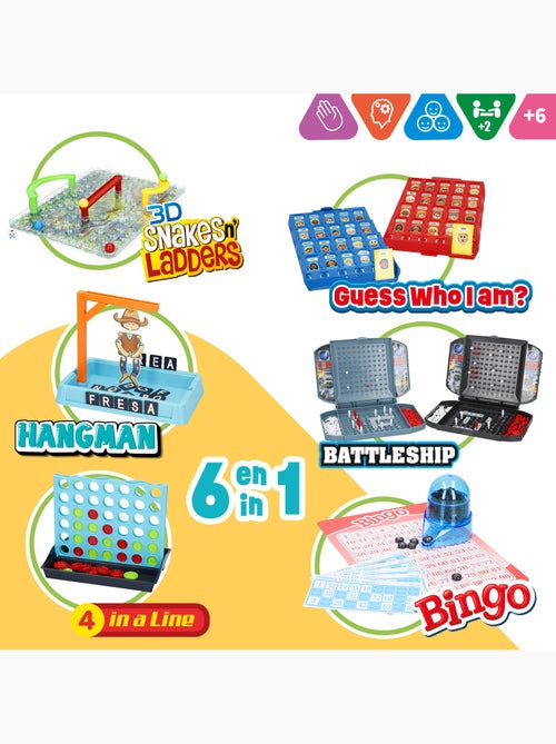 Conjunto 6 jogos de tabuleiro cb games - Kiabi