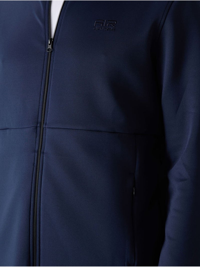 Conjunto active de homem em scuba de poliéster com gola com fecho de correr tommy Azul-marinho - Kiabi