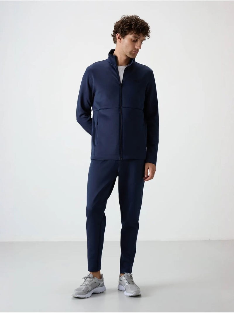 Conjunto active de homem em scuba de poliéster com gola com fecho de correr tommy Azul-marinho - Kiabi