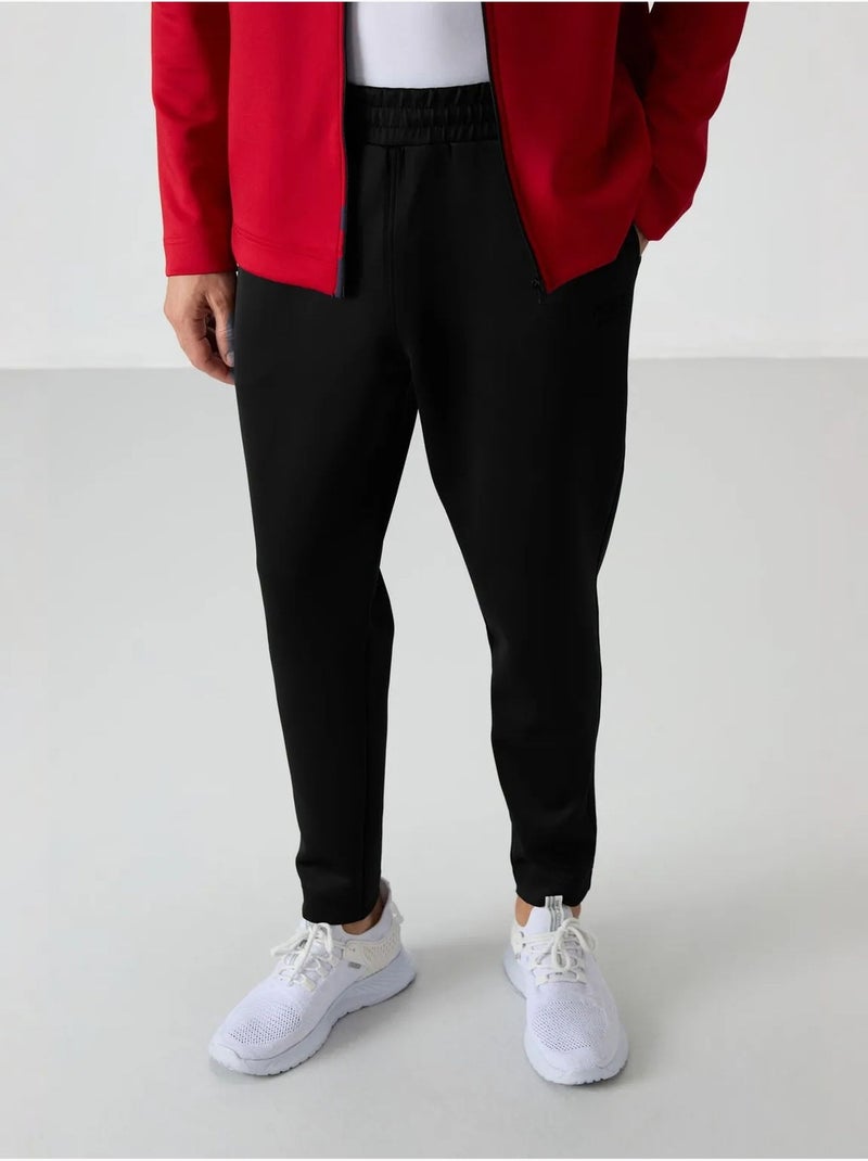 Conjunto active de homem em scuba de poliéster com gola com fecho de correr tommy Vermelho - Kiabi