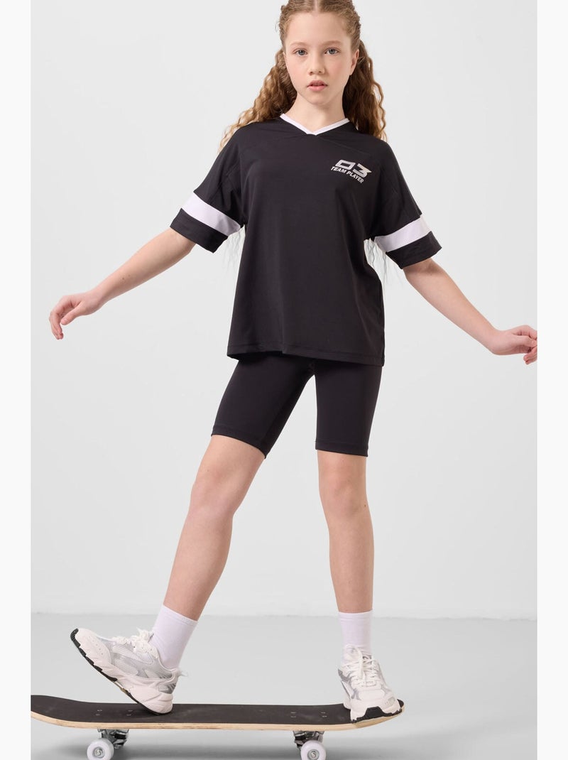 Conjunto active infantil tommy Preto - Kiabi