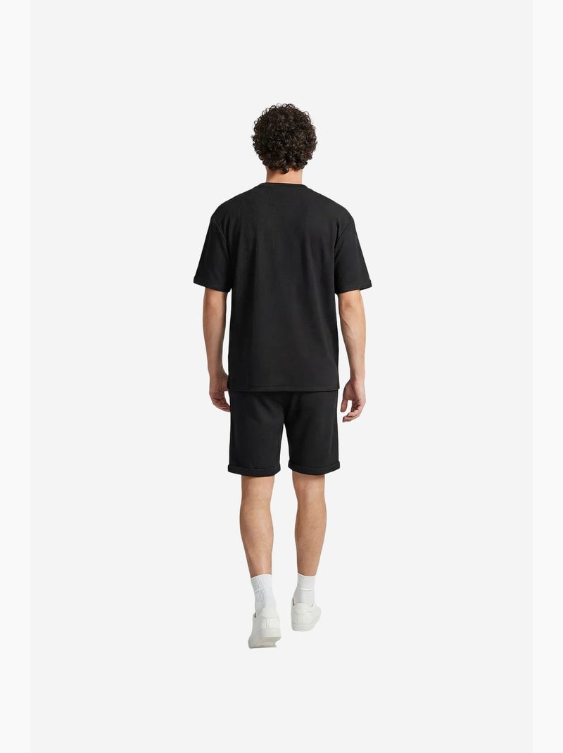 Conjunto active masculino em mistura de algodão tommy Preto - Kiabi