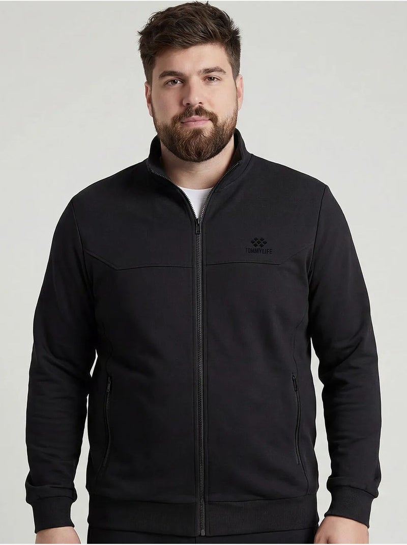 Conjunto active masculino em mistura de algodão tommy Preto - Kiabi